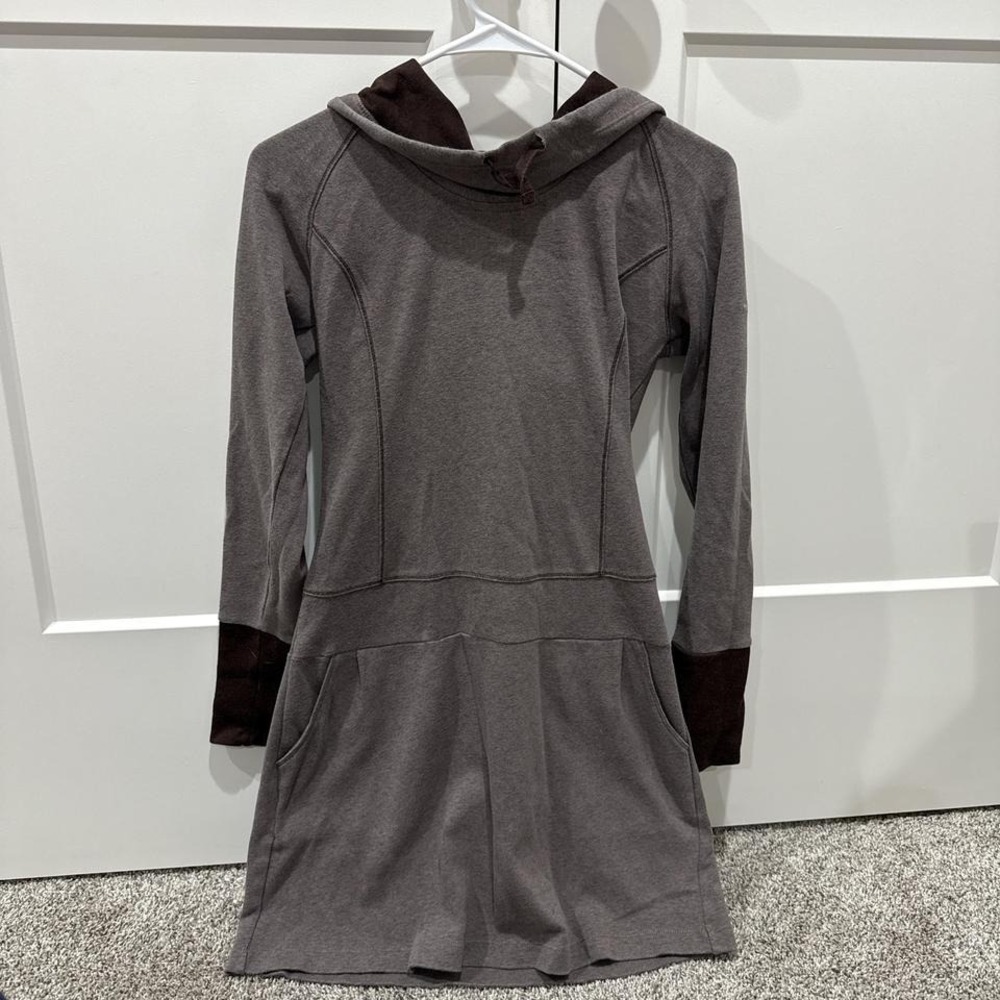 Columbia‎ Sportswear Womens Hooded Dress Long Sleeve Mini Gray Brown Outdoor S